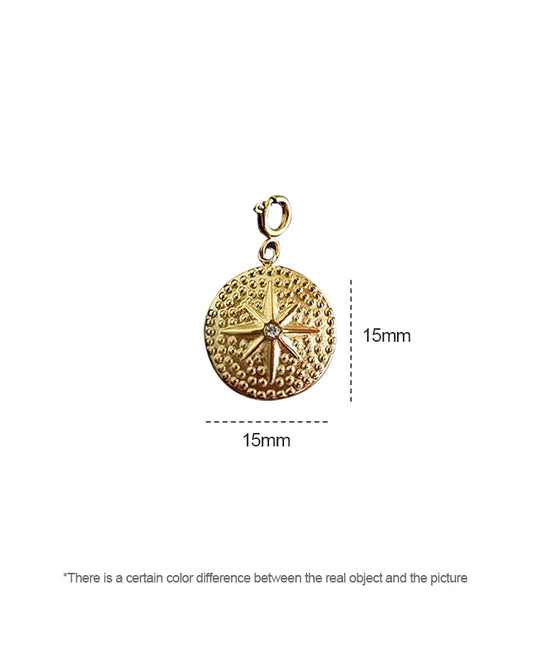 3D Eight Pointed Star Pendant