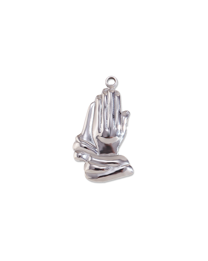 Metal Prayer Gesture Pendant