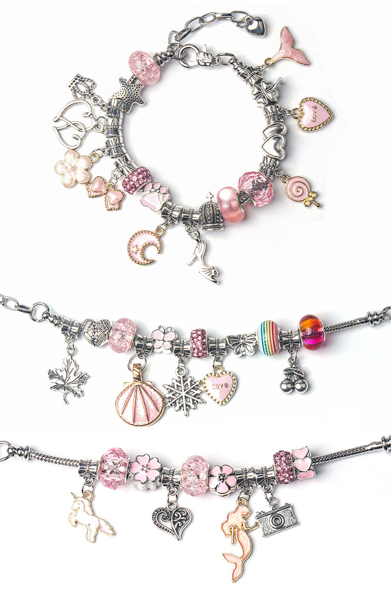 Pink bracelet set