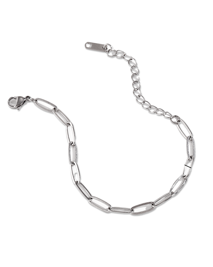 Stainless Steel Paperclip Chain Bracelet