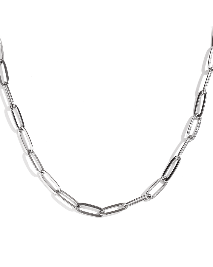 Stainless Steel Paperclip Chain Necklace