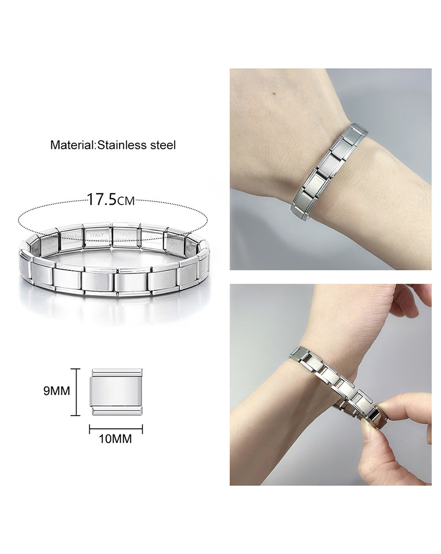 Silver Italian charms bracelet basic module